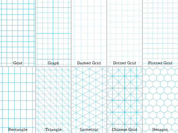 Lined Paper Brushes for Procreate | seamless graph, grid, bullet journal, line patterns, brush patterns page 2