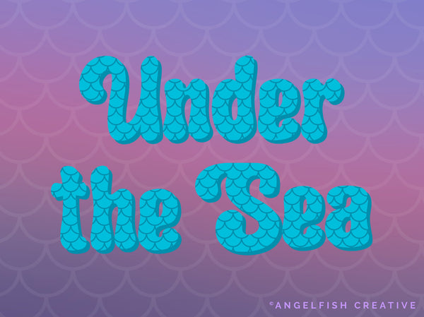 Mermaid Brush for Procreate | Seamless Fish Scales Pattern Brush, under the sea hand lettering