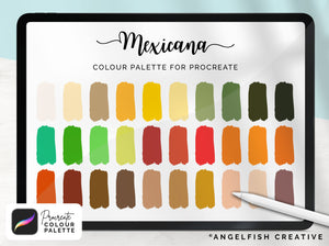 Mexicana Procreate Colour Palette | Colour Swatches, 30 Digital Colours | Procreate Palette for iPad | Instant Download