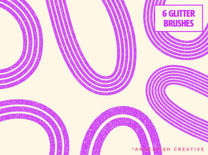 Multi-line Master Brush Set for Procreate | 48 Multiline Monoline Brushes, glitter brushes