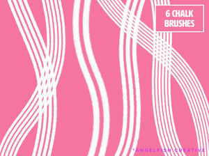 Multi-line Master Brush Set for Procreate | 48 Multiline Monoline Brushes, chalk brushes