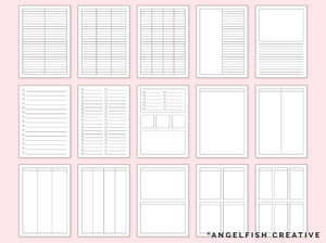 Note Pad Stamp Brushes for Procreate | A4 A5 writing paper page layout brush set, stamp brushes page 2