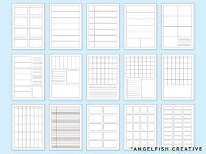 Note Pad Stamp Brushes for Procreate | A4 A5 writing paper page layout brush set, stamp brushes page 3