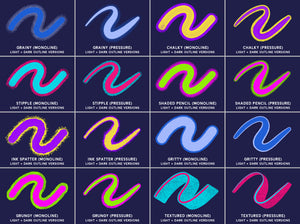 Outlined Edges Procreate Brush Set, no overlap outline brushes, brush styles page 5