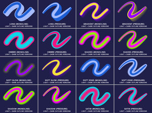 Outlined Edges Procreate Brush Set, no overlap outline brushes, brush styles page 3