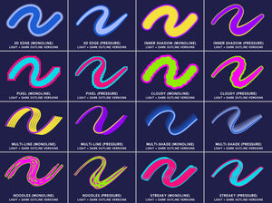 Outlined Edges Procreate Brush Set, no overlap outline brushes, brush styles page 4