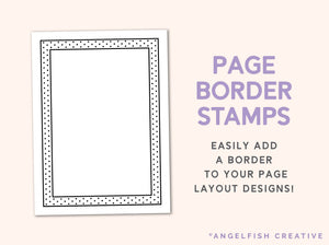 Page Border Stamps for Procreate, 40 frame brushes, add borders