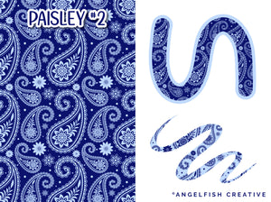Paisley Print Pattern Brushes for Procreate, boho floral brush set, pattern style 2