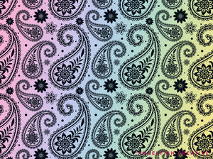 Paisley Print Pattern Brushes for Procreate, boho floral brush set, ombre paisley