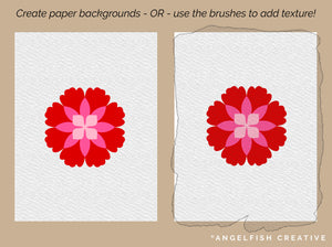 Paper Textures Procreate Brush Set: 30 brushes, create paper backgrounds or add texture