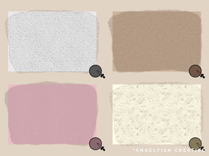Paper Textures Procreate Brush Set: 30 brushes, coloured paper