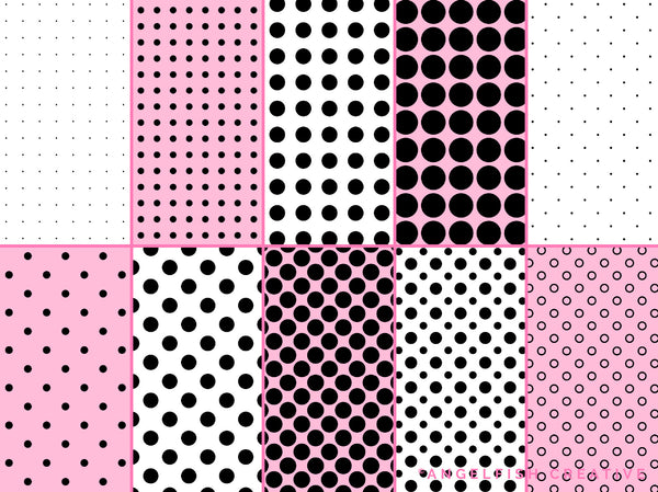 Polka Dot Pattern Brushes for Procreate | seamless dotted, dots, spots, circle patterns, patterns page 1