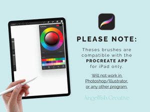 Brushes are compatible with the Procreate App only