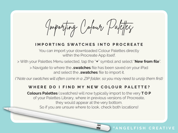 Rainbow Shades Procreate Colour Palette | Colour Swatches, 30 Digital Colours | Procreate Palette for iPad | Importing Colour Palettes