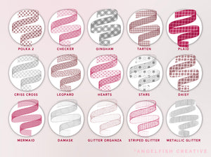 Ribbon Procreate Brush Set, fabric pattern brushes, ribbon brushes page 3
