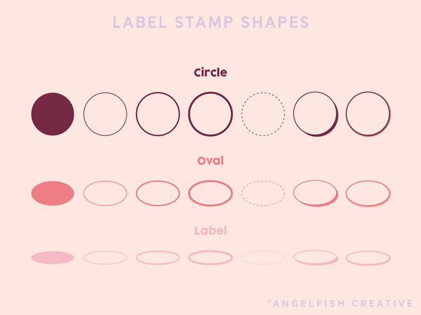 Rounded Labels Brush Set for Procreate | sticker label planner box border stamp brushes, brush shapes page 3