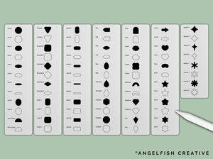 Rounded Shapes Procreate Brush Set, 80 Stamp Brushes, brush shapes