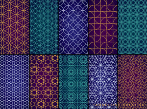 Sacred Geometry Patterns Brush Set for Procreate | 50 seamless line art pattern brushes, patterns page 1