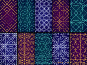 Sacred Geometry Patterns Brush Set for Procreate | 50 seamless line art pattern brushes, patterns page 4
