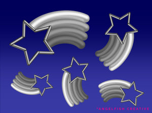 Satin 3D Brush Set for Procreate | 3D Silky Metallic Pearl Brushes, shooting stars