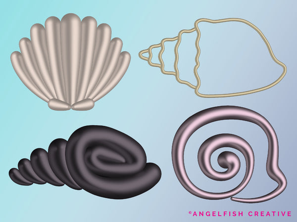 Satin 3D Brush Set for Procreate | 3D Silky Metallic Pearl Brushes, shells