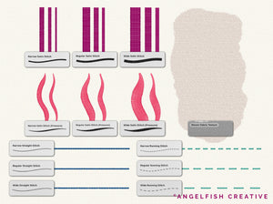 Satin Stitch Procreate Brush Set: faux embroidery thread brushes, stitch brushes