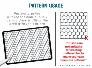Scale Pattern Brushes for Procreate - 40 Patterns, pattern usage