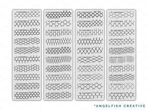 Scale Pattern Brushes for Procreate - 40 Seamless Patterns, brushes in set