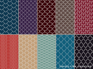 Scale Pattern Brushes for Procreate - 40 Seamless Patterns, pattern styles page 4