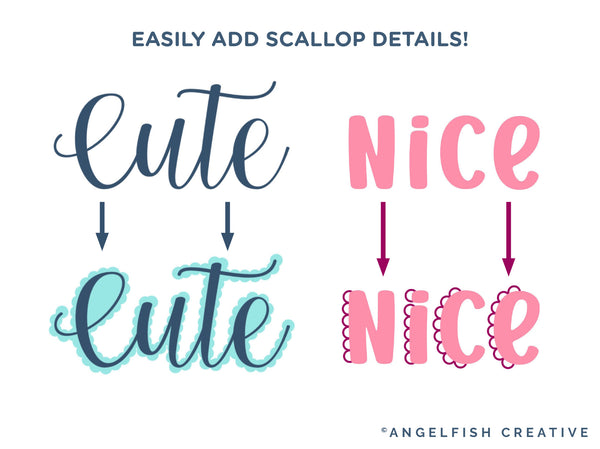 Scallop Border Brushes for Procreate | Scalloped Edge Lace Fringe Brush Set, title, easily add scallop details