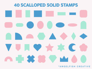 Scalloped Shapes Stamp Brushes