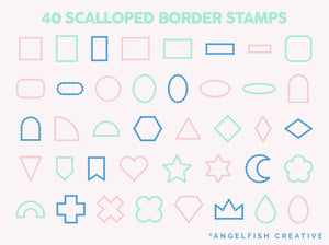 Scalloped Shapes Stamp Brushes