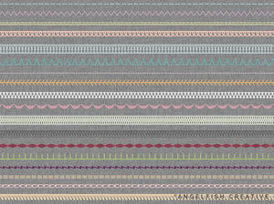 Sewing Stitches Procreate Brush Set: basic flat machine stitch brushes, coloured stitches