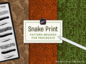 Snake Print Pattern Brushes for Procreate, title