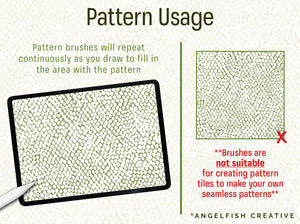 Snake Print Pattern Brushes for Procreate, pattern usage