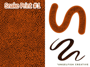 Snake Print Pattern Brushes for Procreate, pattern style 1