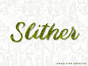 Snake Print Pattern Brushes for Procreate, slither writing example