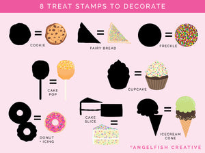 Sprinkles Procreate Brush Set, icing scatter stamps, treat stamps