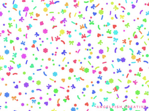 Sprinkles Procreate Brush Set, icing scatter stamps, coloured sprinkles