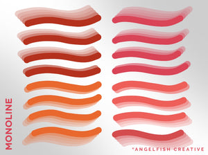 Super Shadow Brush Set for Procreate | 64 Drop Shadow Gradient Line Brushes, monoline brushes