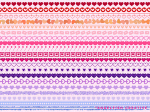 Sweet Hearts Brush Set for Procreate: 60 valentine love brushes, border brushes