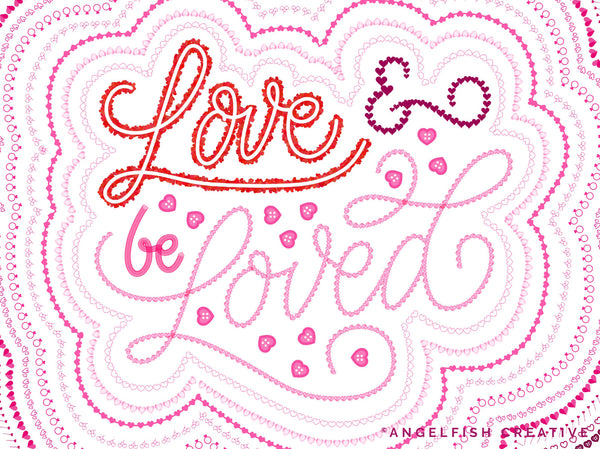 Sweet Hearts Brush Set for Procreate: 60 valentine love brushes, love and be loved lettering
