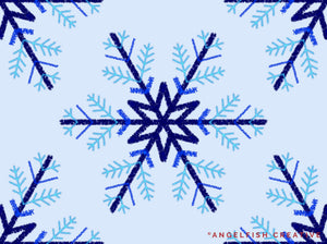 Tinsel Procreate Brush Set: 60 Christmas Garland Brushes, tinsel snowflake pattern