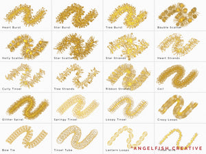 Tinsel Procreate Brush Set: 60 Christmas Garland Brushes, brush styles page 2