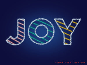 Tinsel Procreate Brush Set: 60 Christmas Garland Brushes, joy tinsel lettering