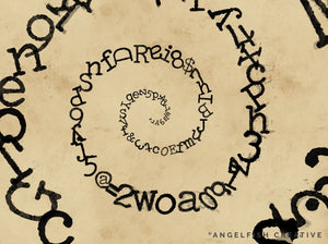 Typewriter Procreate Brush Set | Type Alphabet Letter Key Stamp, Ink & Texture Brushes, spiral typewriter letters