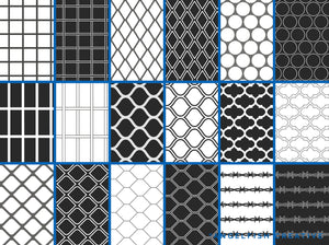 Wire Fence Procreate Brush Set, metal chain link pattern brushes, patterns page 2
