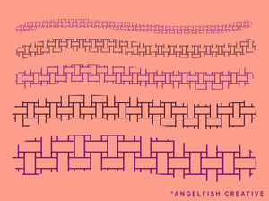 Woven Brush for Procreate | seamless interlocking weaving weave repeating pattern brush, brushes