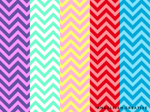 Zig Zag Brush for Procreate | Seamless Chevron Pattern Brush, pattern in different colours