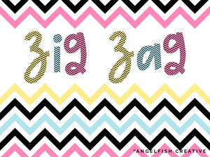 Zig Zag Brush for Procreate | Seamless Chevron Pattern Brush, zig zag hand lettering